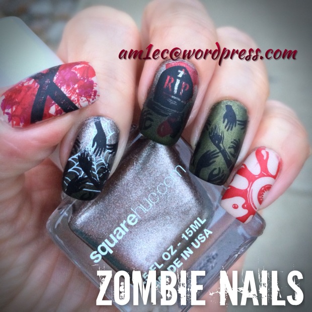 Zombie Nails #HalloweenMani